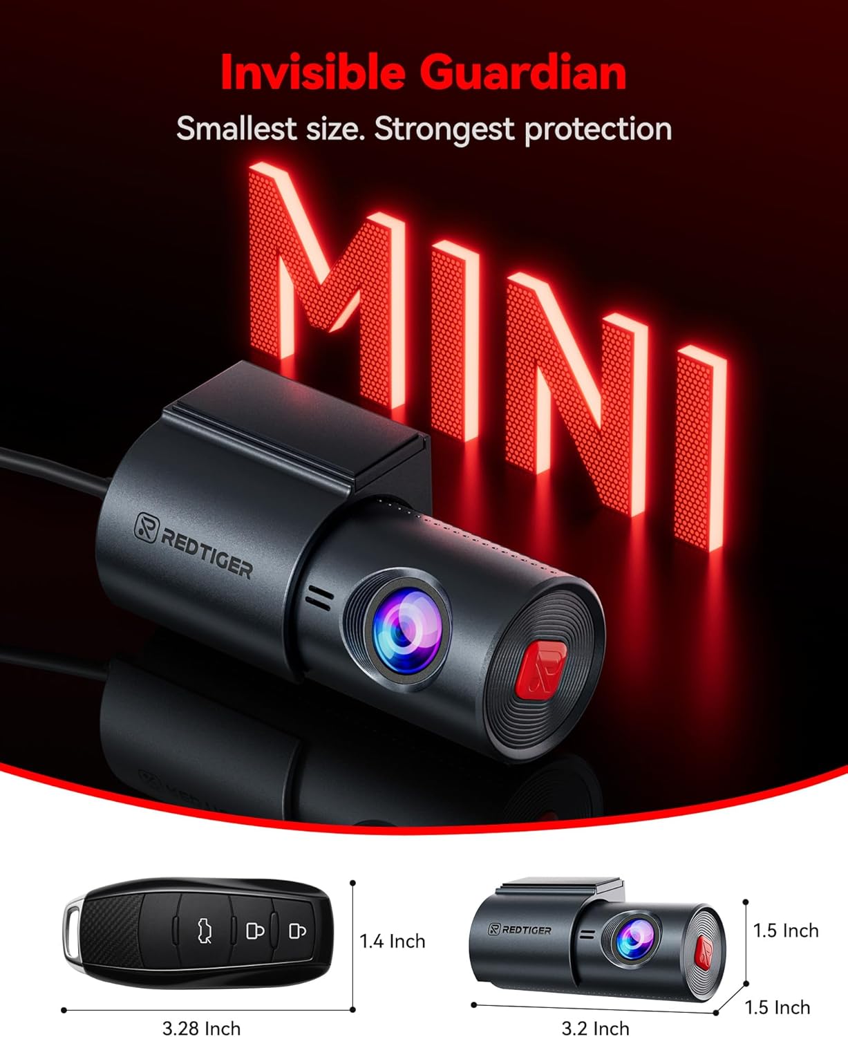 Redtiger F11 4K Mini Dashcam WiFi