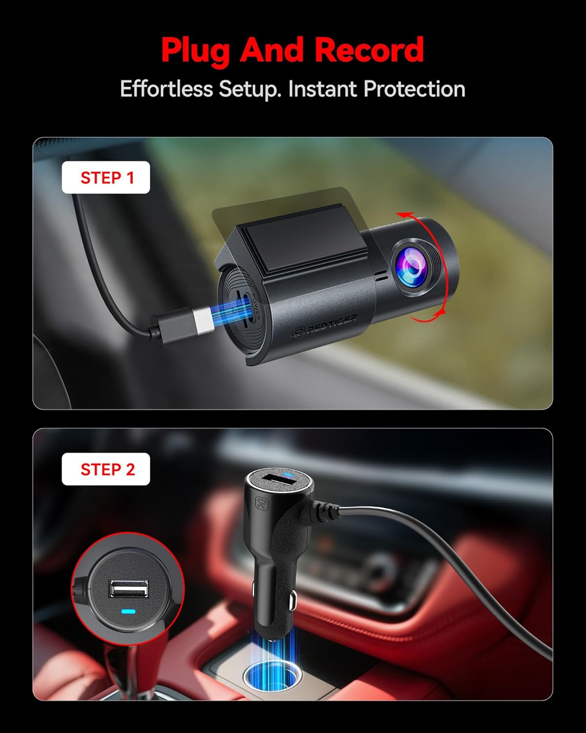 Redtiger F11 4K Mini Dashcam WiFi