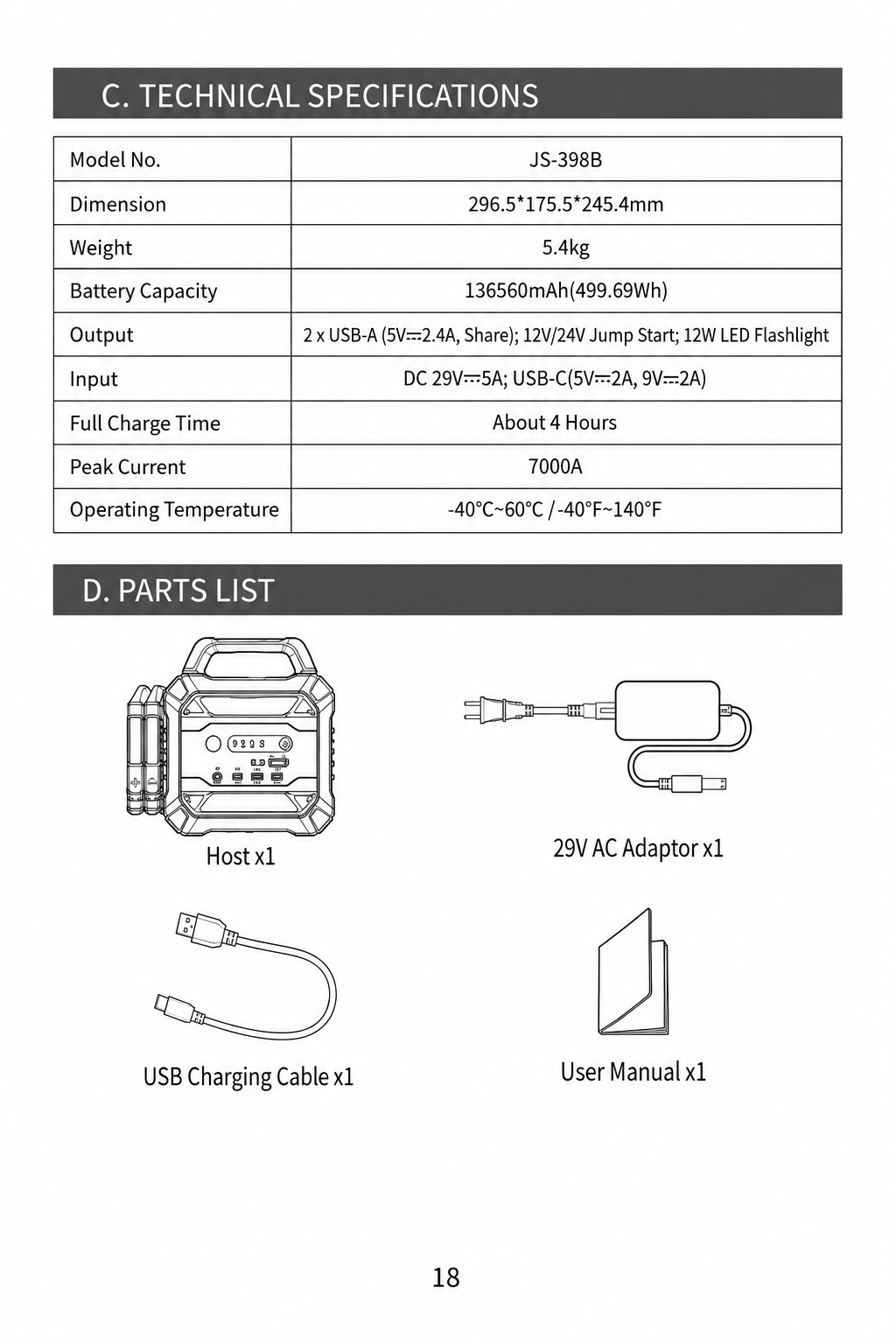 12v / 24v 7000A Jump Starter