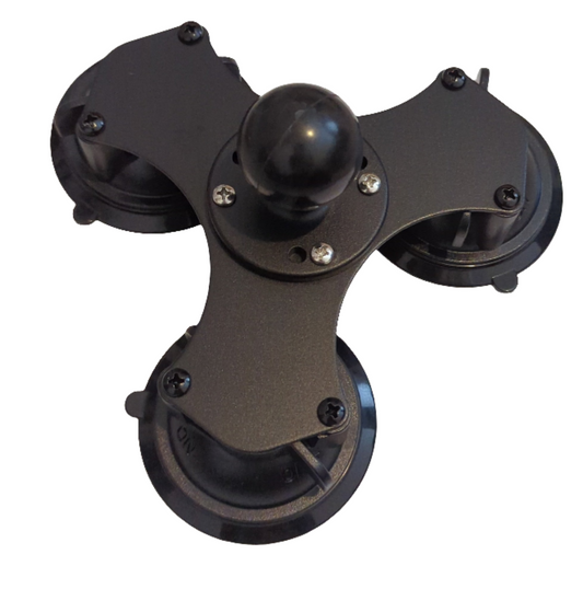 1.5" Ball Triple Suction Cup Base